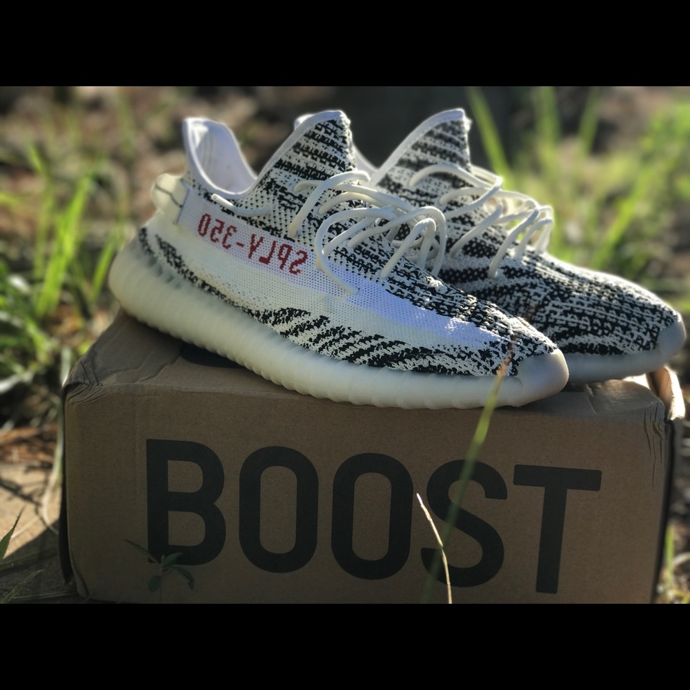 Used Adidas Yeezy Boost 350 Zebras