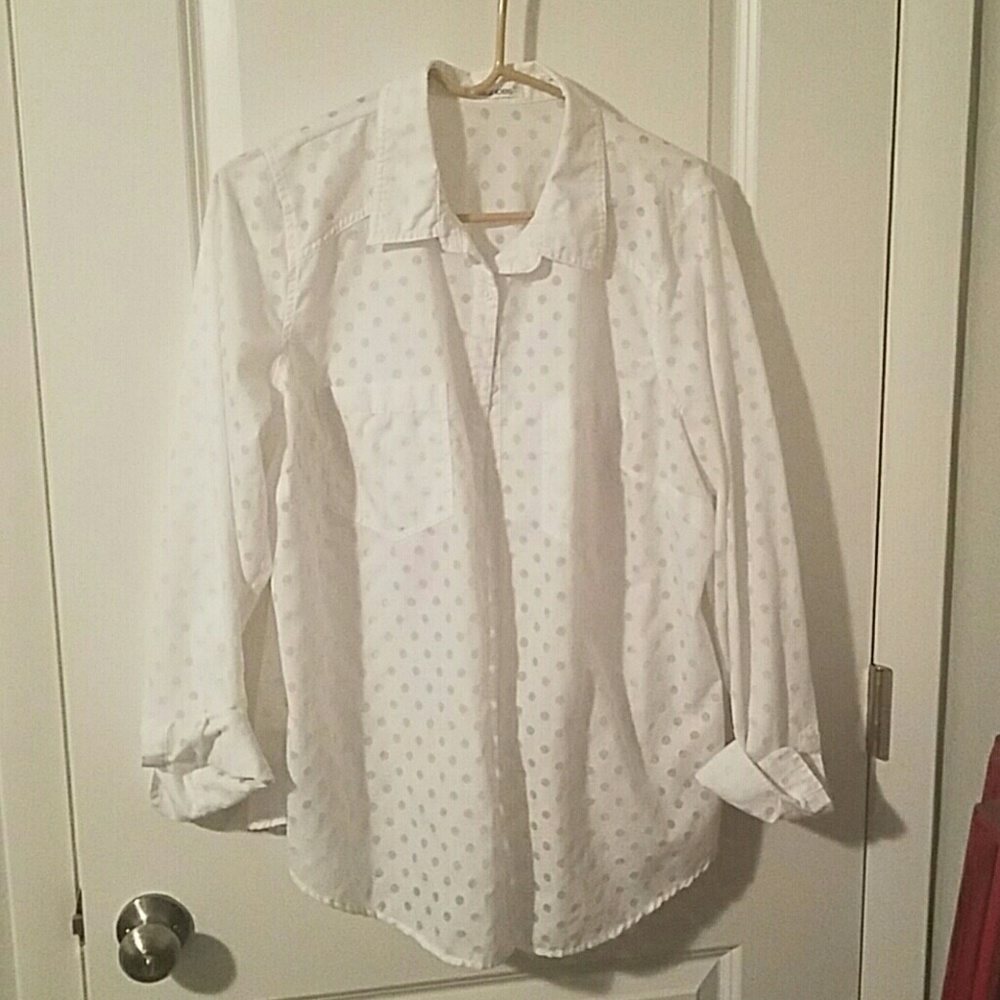 White button up top