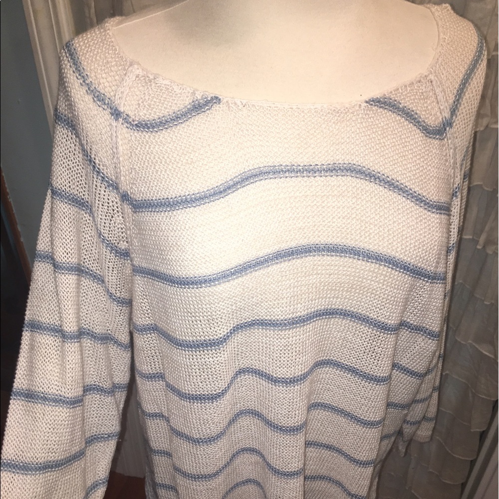 TORRID boat neck crocheted sweater