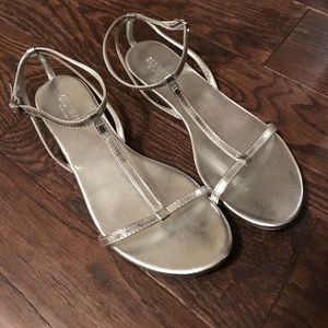 Metallic Silver Sandals