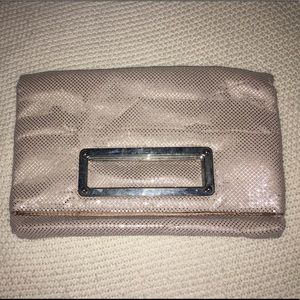 Express Champagne Metal Link convertible Clutch