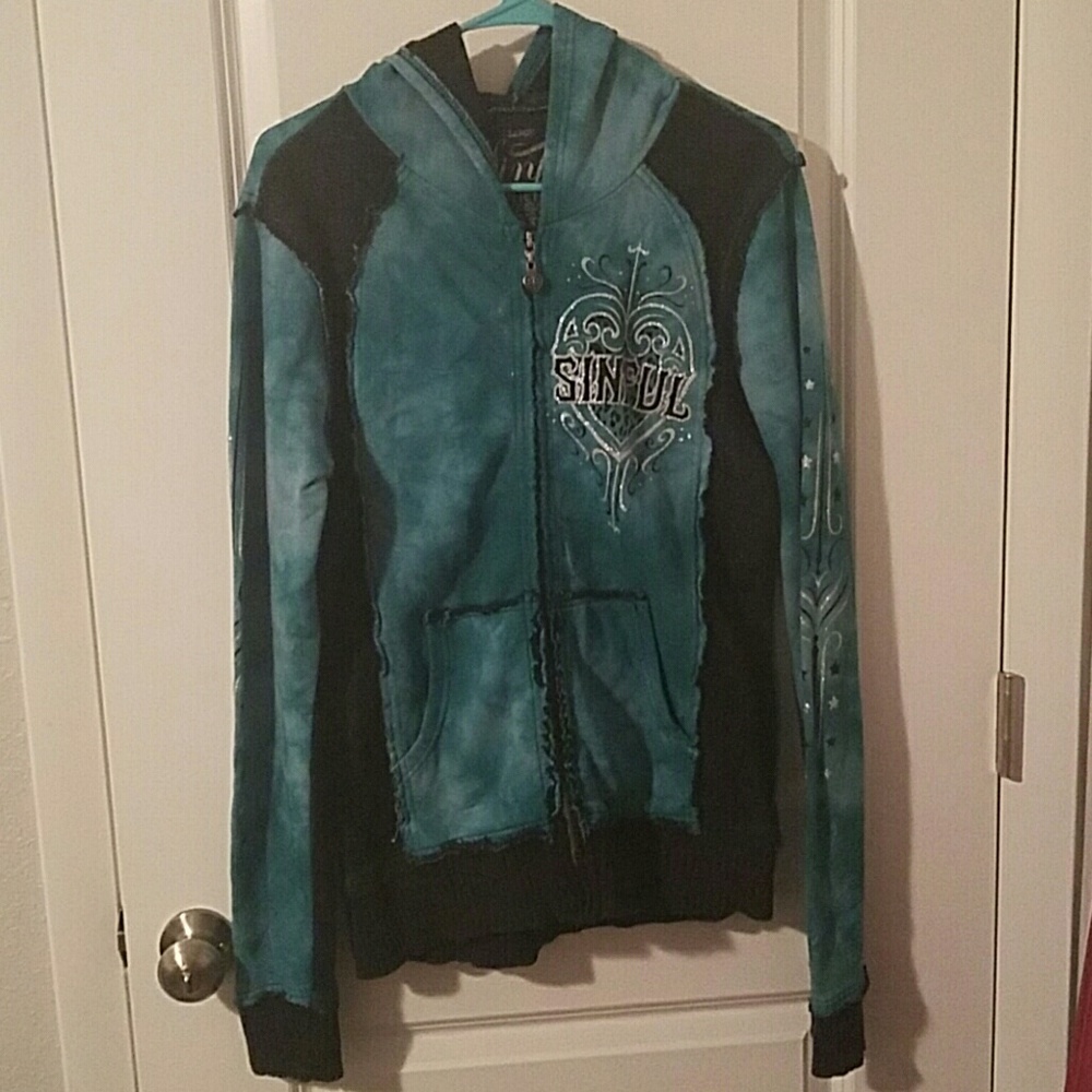 Sinful zip up sweatshirt