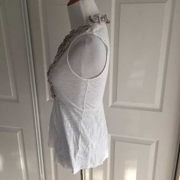 Anthropologie Deletta Lyra tank ruffle collar xs - Picture 3 of 6