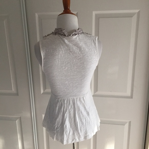 Anthropologie Deletta Lyra tank ruffle collar xs - Picture 4 of 6
