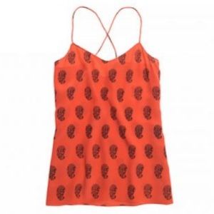 ✨ Madewell Silk Orange Paisley Tank ✨