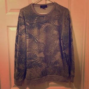 Men's leaf print sweater