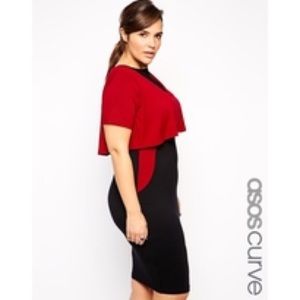 Asos curve color block panel dress