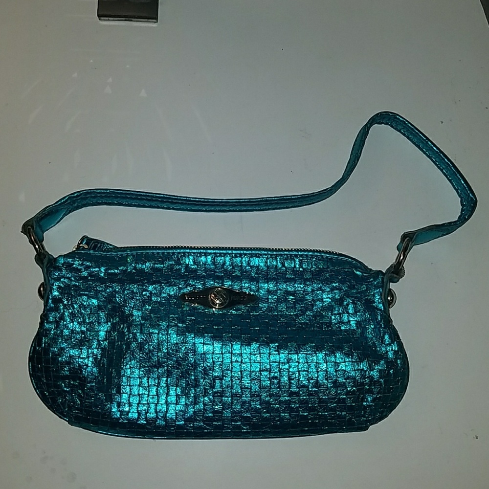 Elliott Lucca the Sak metallic blue leather purse