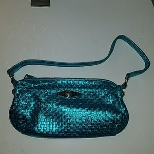 Elliott Lucca the Sak metallic blue leather purse