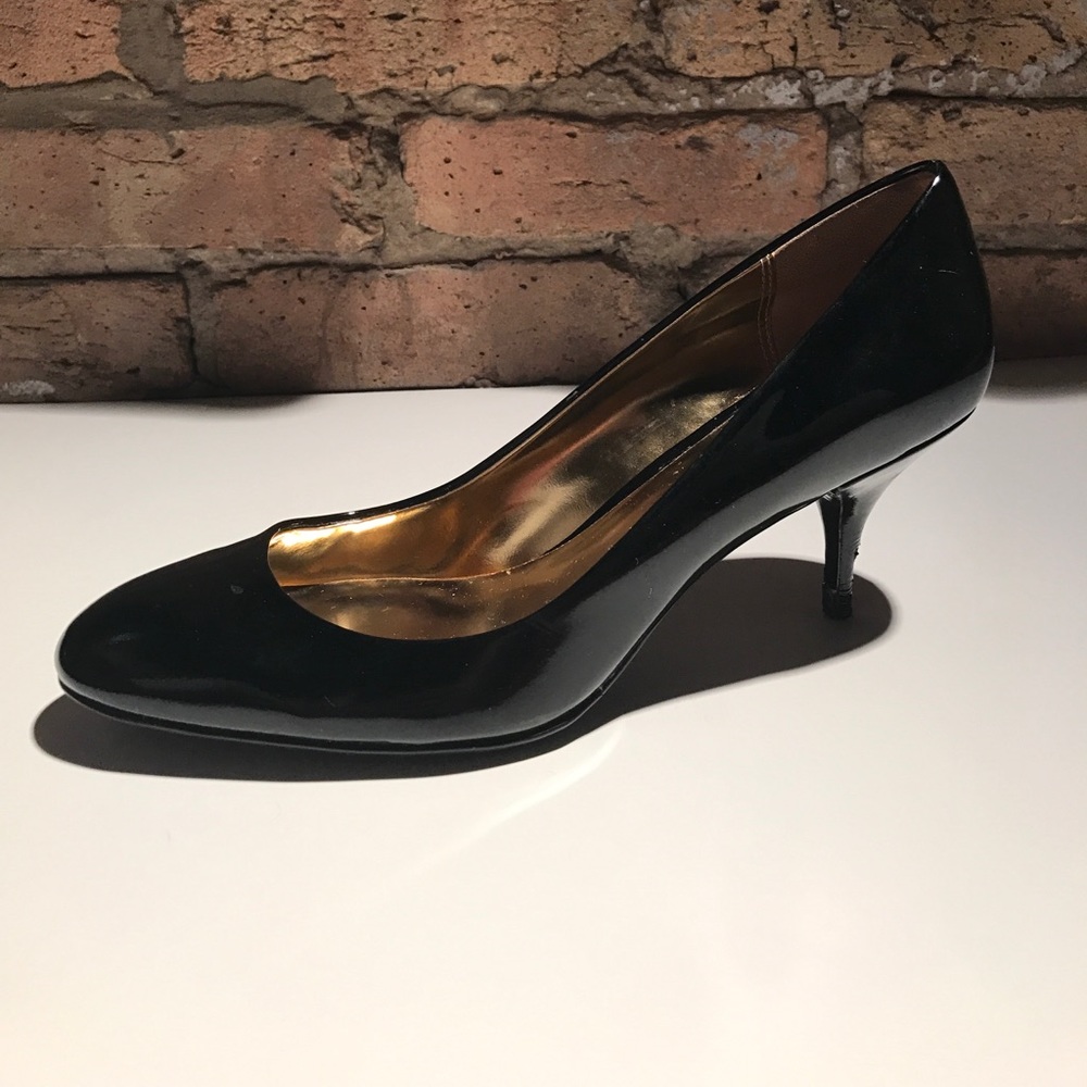 Coach 3" Patent Leather Office Chic Heel, Size 10