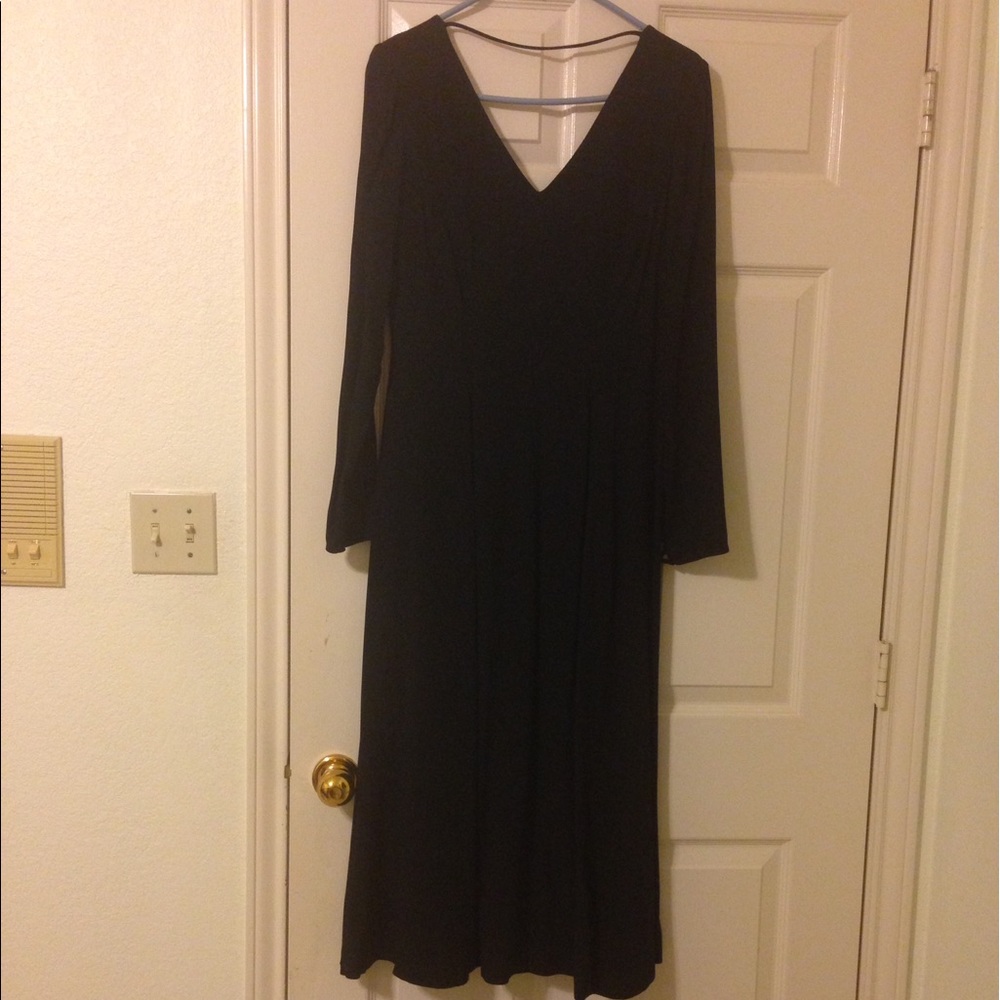 Giorgio Armani Black Long Sleeve Gown