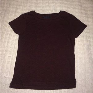 American Eagle cozy maroon knit tee