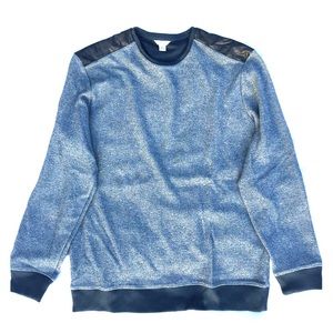 Calvin Klein Sweater With Genuine Leather Trim.