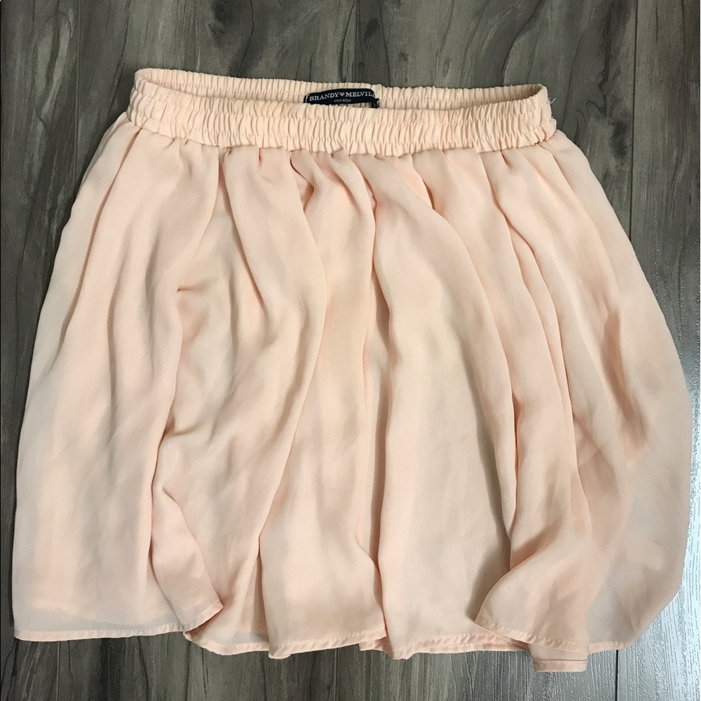 Sheer Peach Brandy Melville skirt