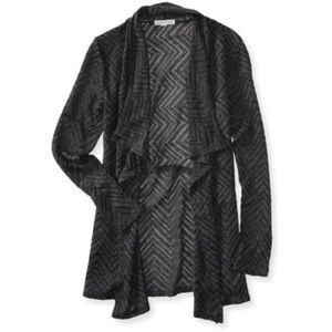 Aeropostale zigzag knit drape cardigan