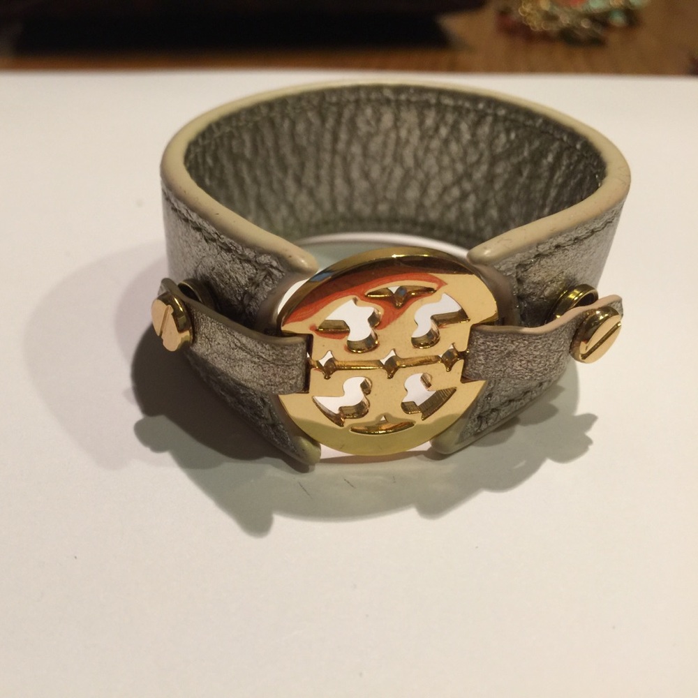 Tory Burch Leather Logo Bracelet