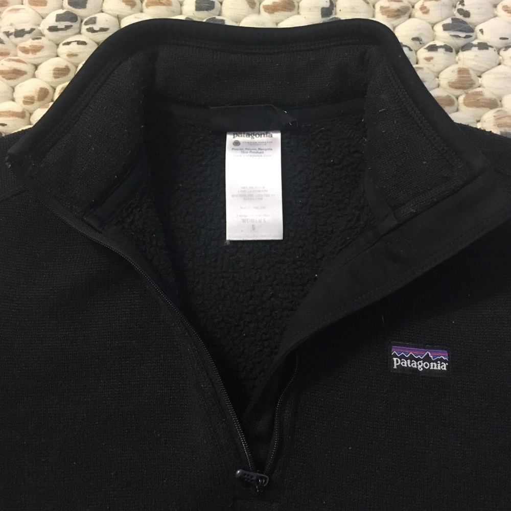 Patagonia Women's Better Sweater Black Quarter Zip