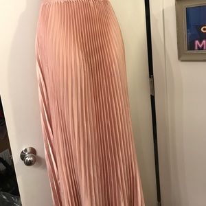 Blush Maxi Pleated Skirt