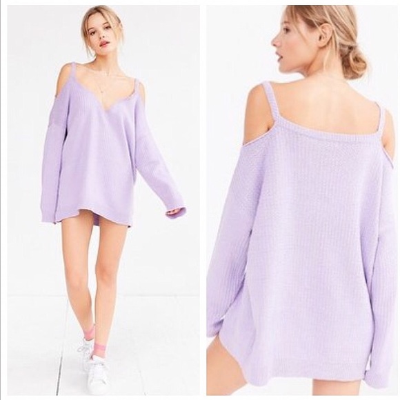 NWT UO Off Shoulder Sweater in Lavender - Picture 2 of 4