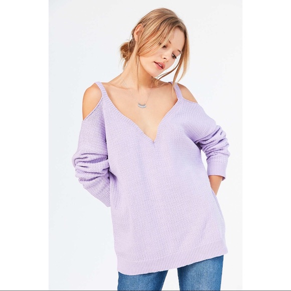 NWT UO Off Shoulder Sweater in Lavender - Picture 4 of 4