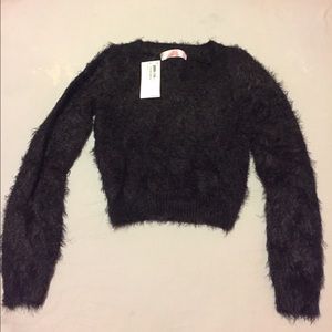 AA Cropped Fuzzy Sweater
