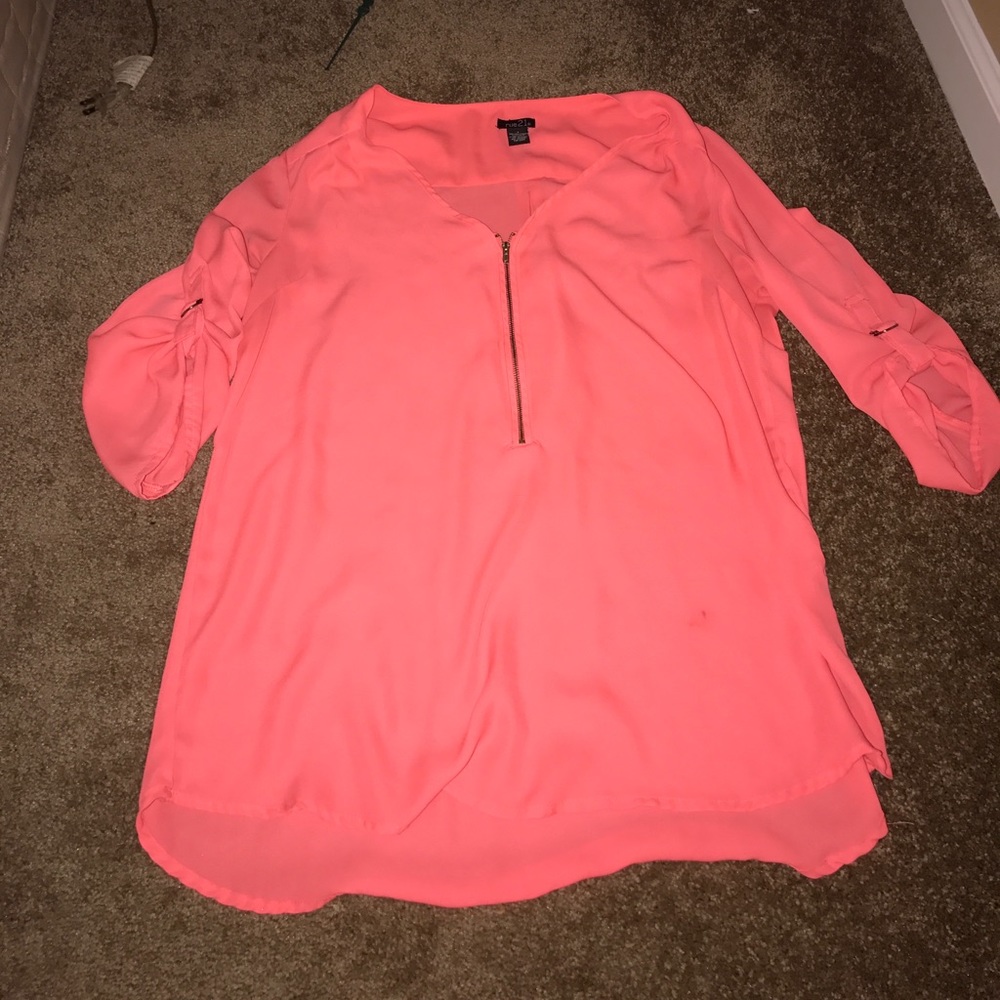 Coral blouse shirt