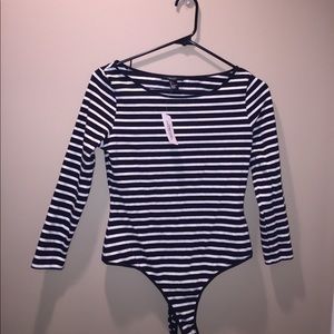 TSO never worn Forever 21 striped bodysuit