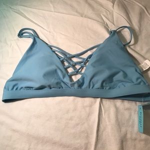 light blue bikini top
