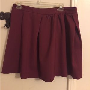 JCrew Maroon Skater Skirt