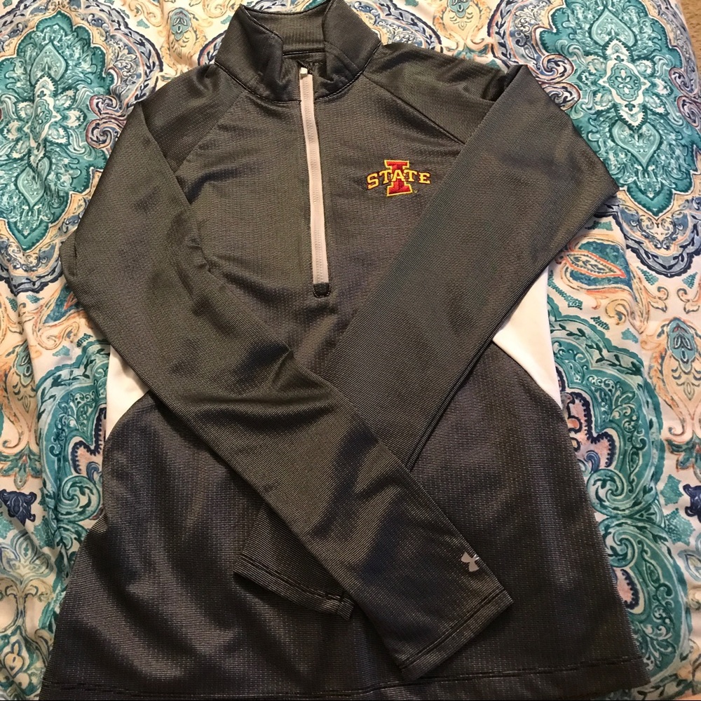 Grey Iowa State University 1/4 Zip Jacket