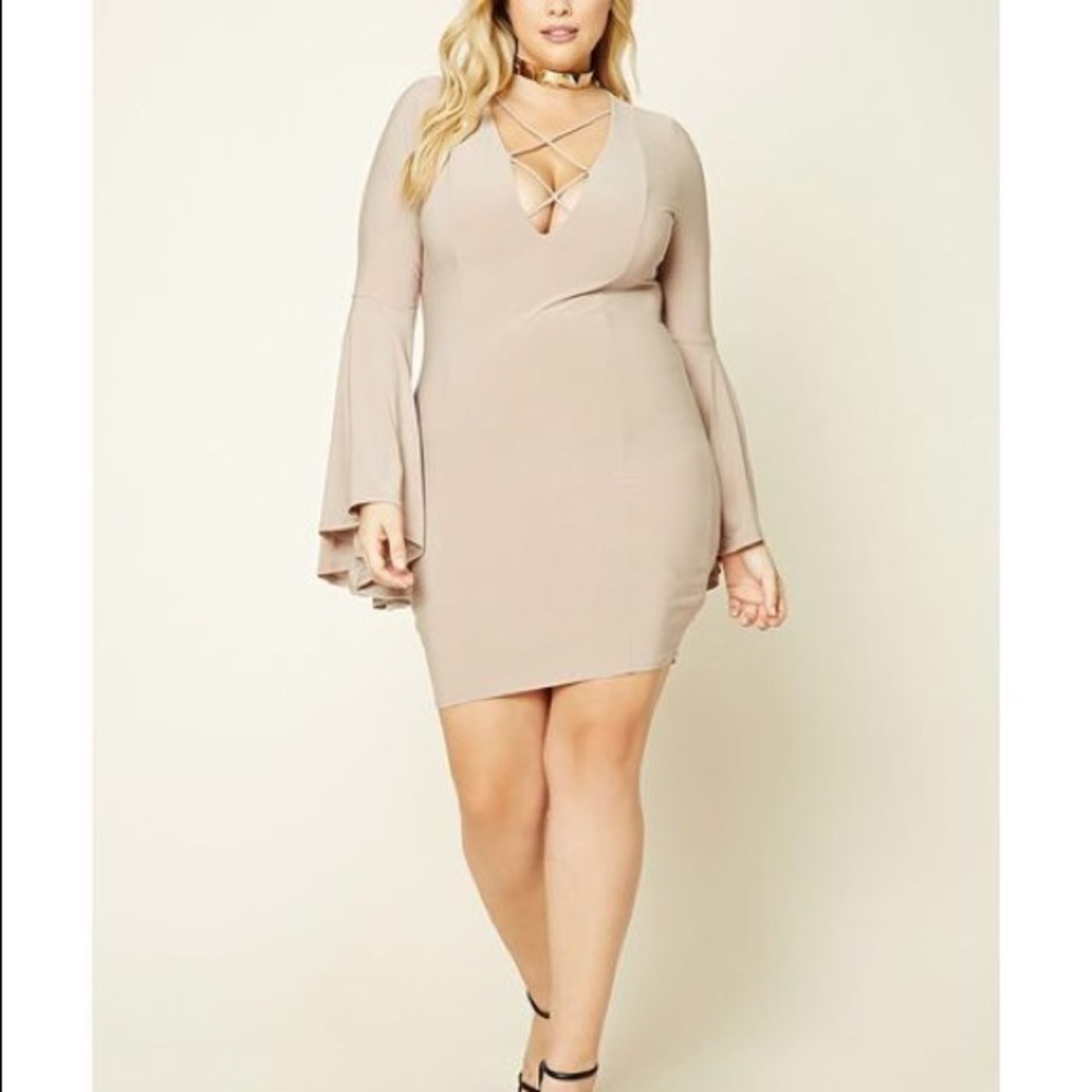 Taupe cage dress