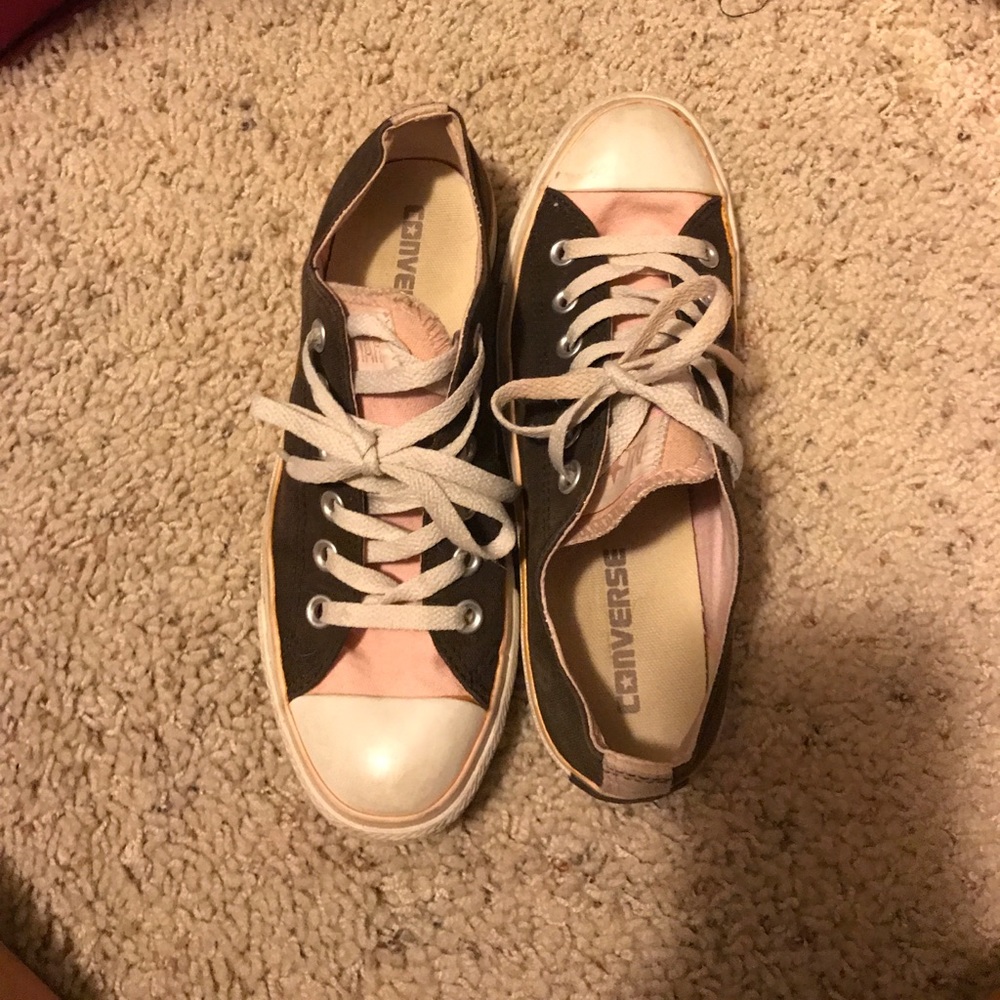 Brown and pink size 6.5 converse.