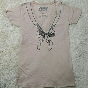 Threads 4 Thought ribbon embroidered tee