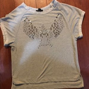 Studded eagle blouse