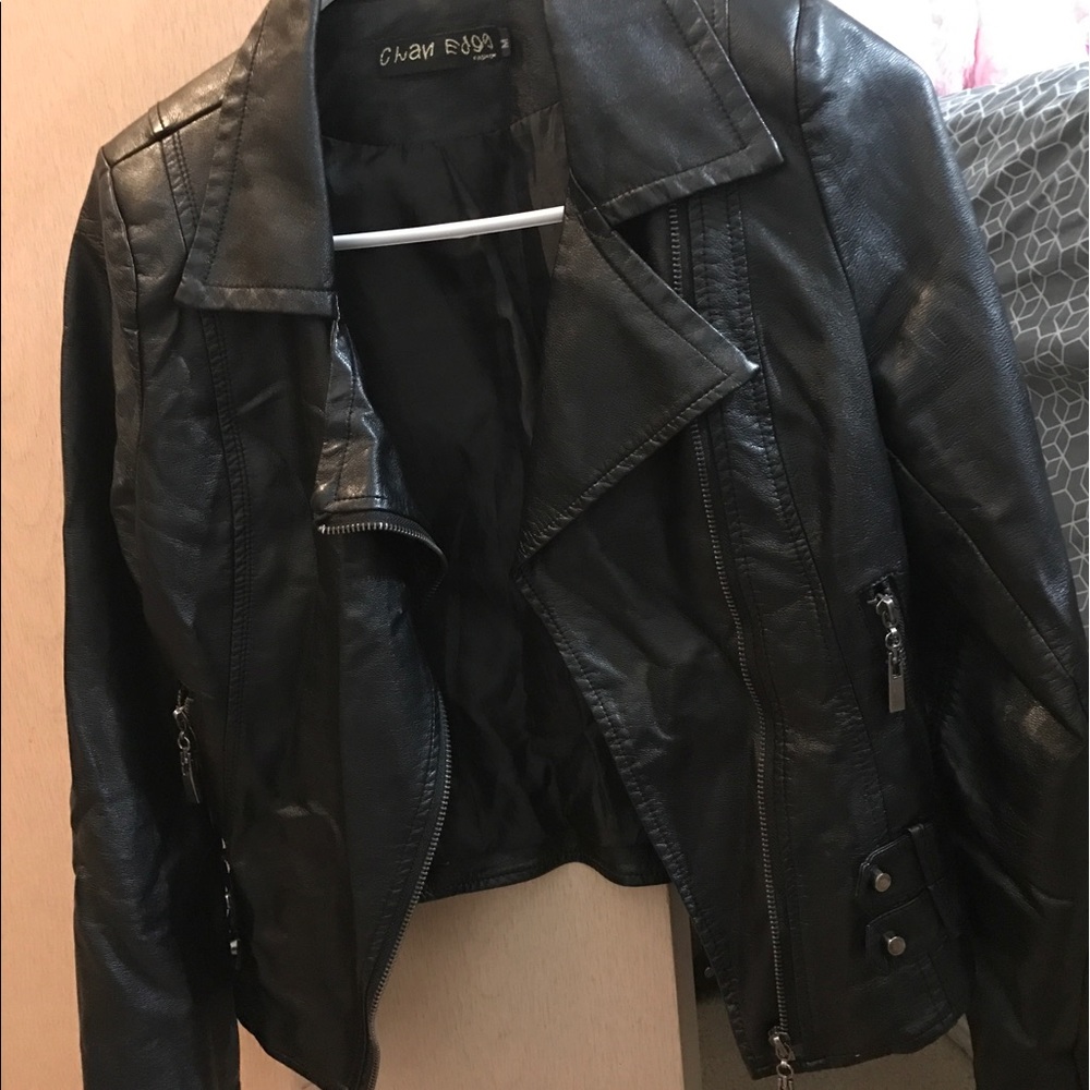 Women's leather coat