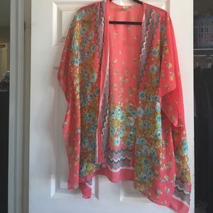 Polyester Girly Floral Kimono