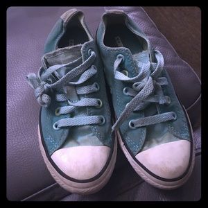 Teal Converse Kids size 12 GUC