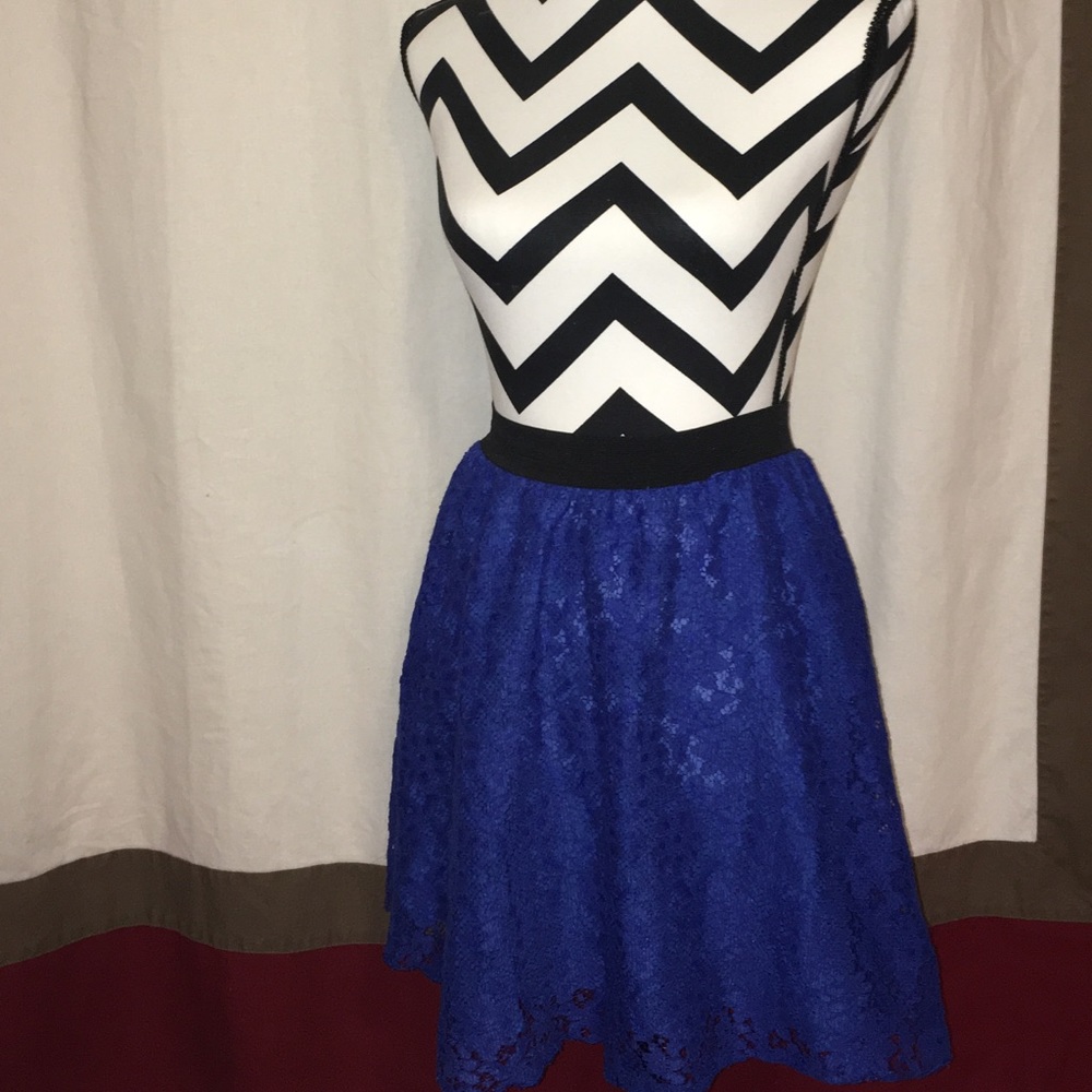 Navy blue lace skirt