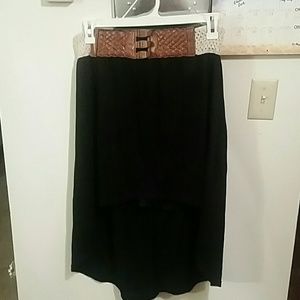High Low Black Skirt