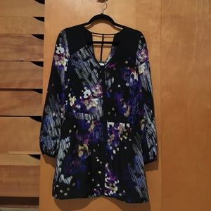 Anthropologie brushstroke silk dress (0)