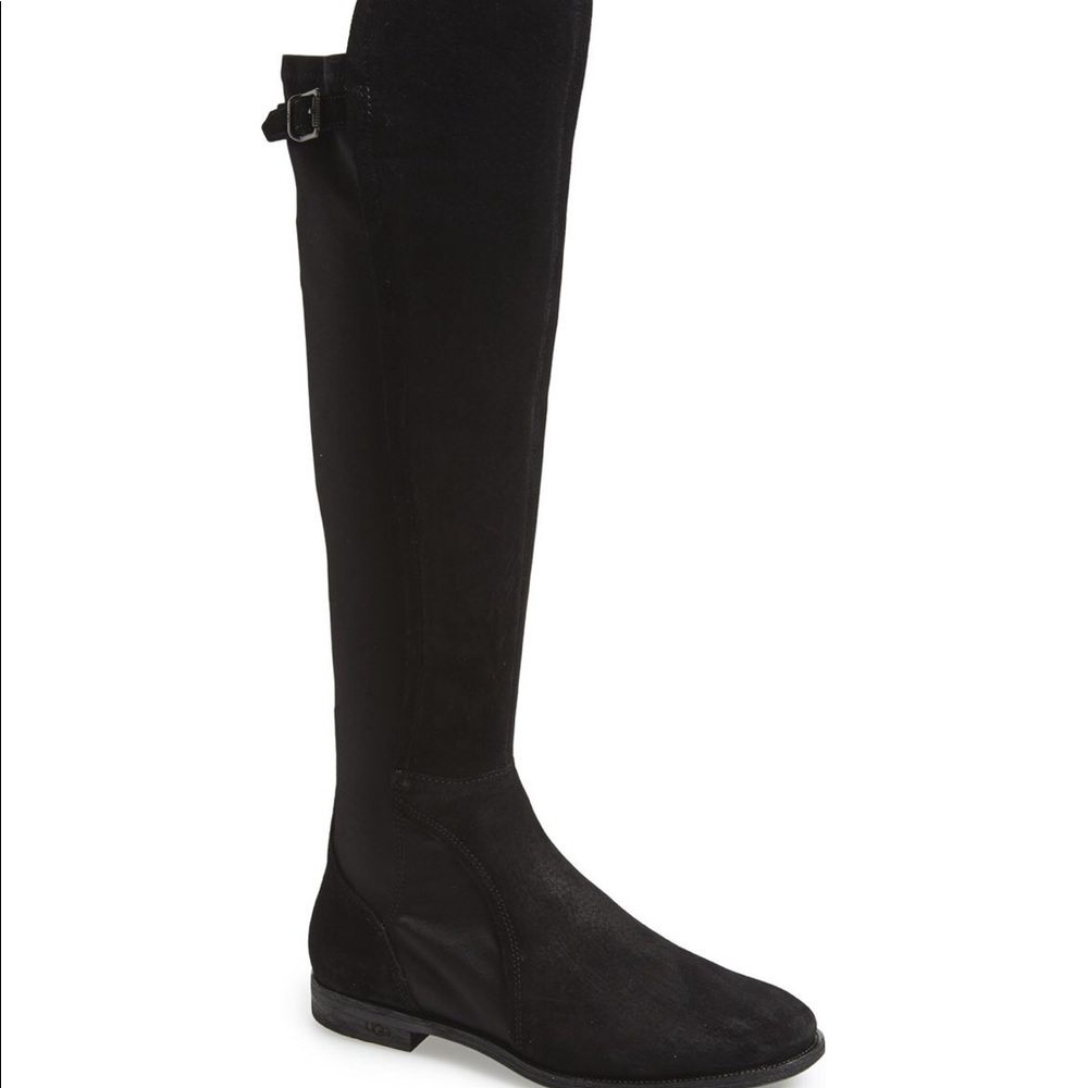 New UGG Danae Stretch Back Black Boots 7.5
