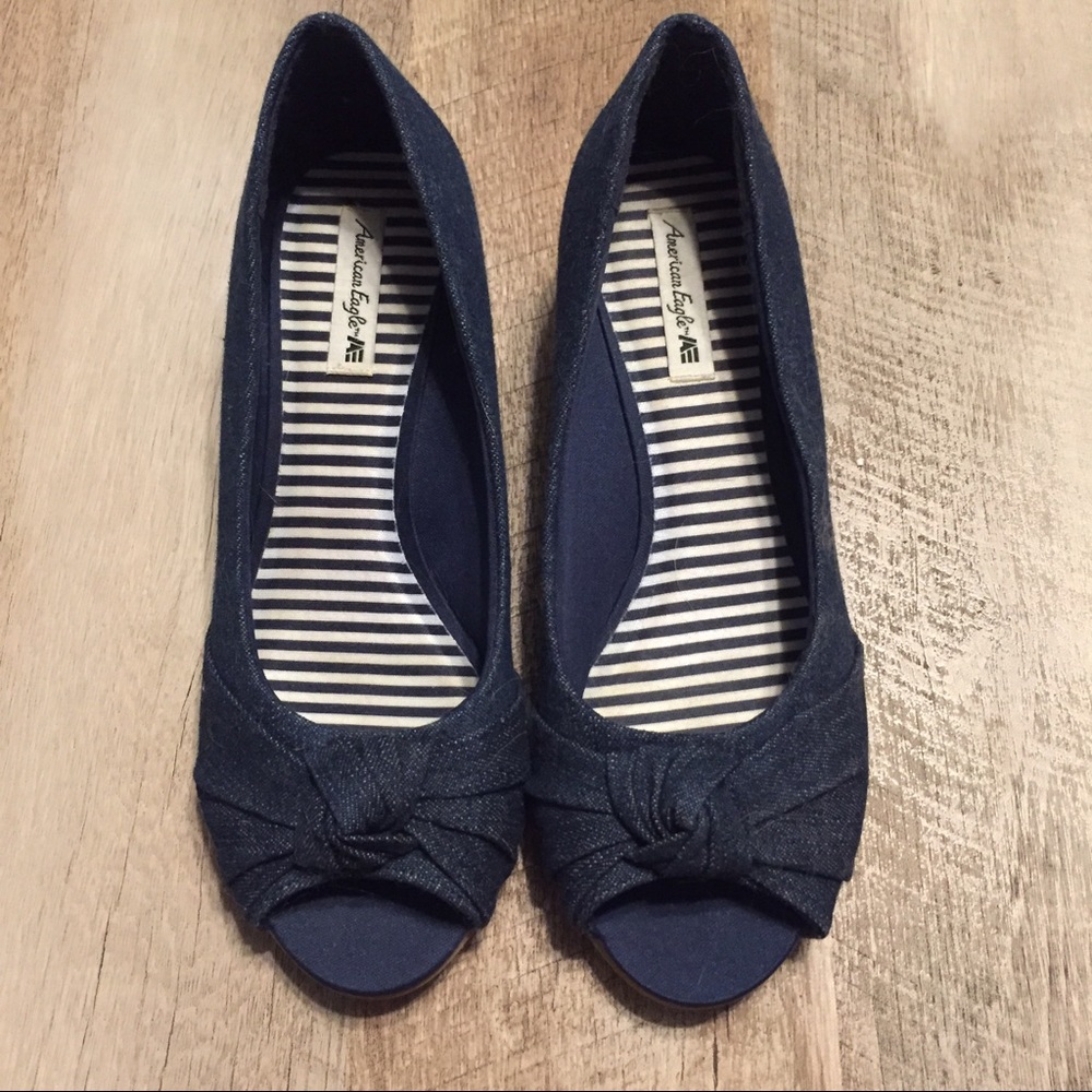 Blue Cork Wedges - American Eagle