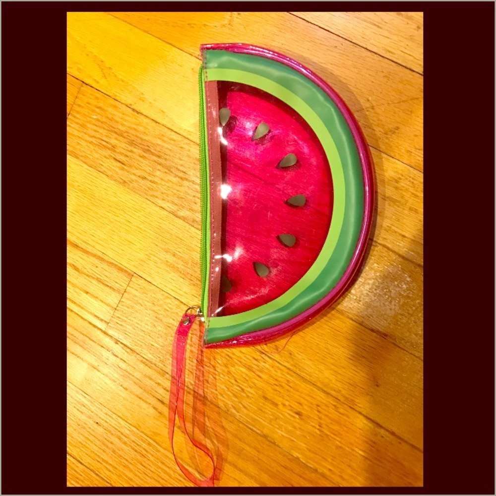 Watermelon transparent Wristlet