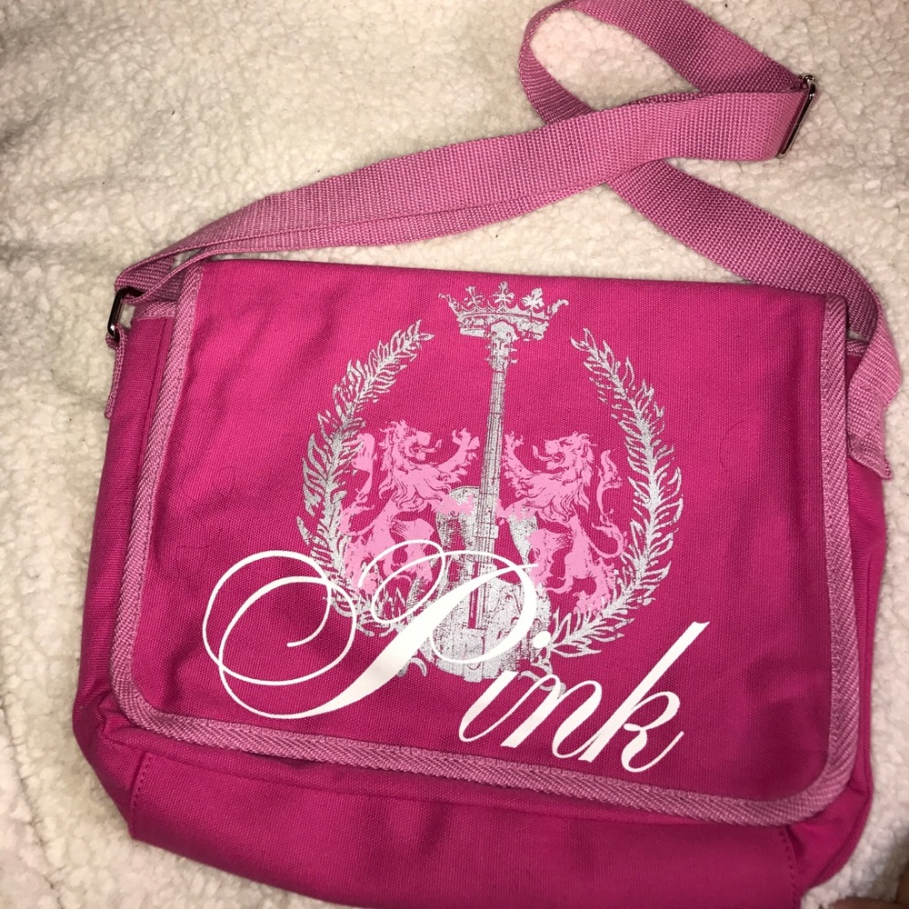GENTLY USED PINK messenger bag