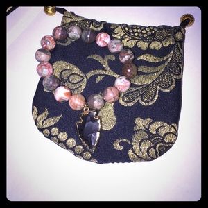 Handmade arrow spear beaded bracelet.