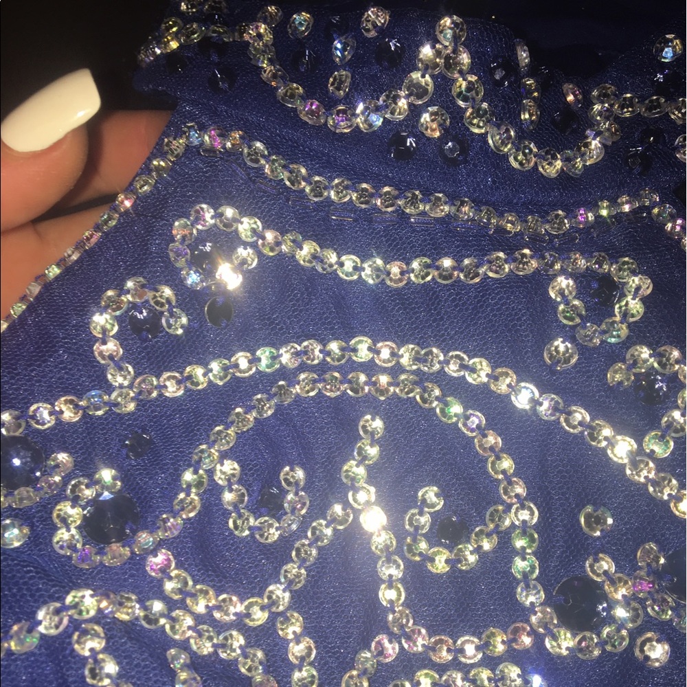 Dark blue prom dress