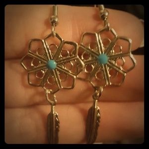 Boho flower earrings