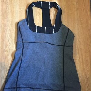 Lululemon Grey Wee Stripe Scoop Neck Tank Size 8