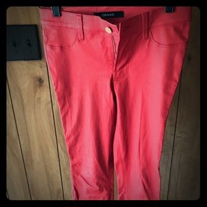 J Brand red leather pants