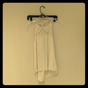 Roxy large white spaghetti strap blouse